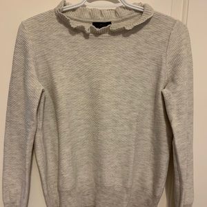 JCrew ruffle neck sweater